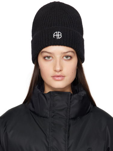 Beanie Anine Bing Anine Bing Elia Ribbed Knit Beanie Črna | A-12-10511-BLK1, 0