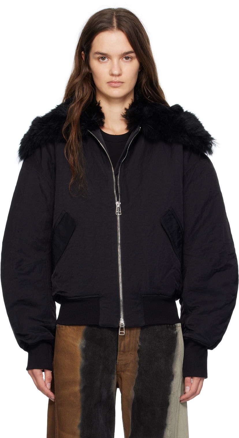 Bomber jakna Eckhaus Latta Eckhaus Latta Zip Bomber Jacket Črna | 1411-EL-PF25-A -