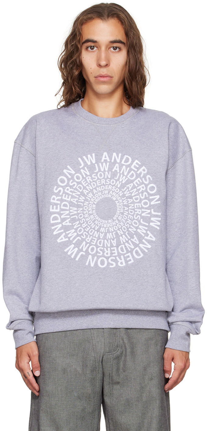 Pulover JW Anderson Swirl Graphic Sweatshirt Siva | JW0050-PG0490