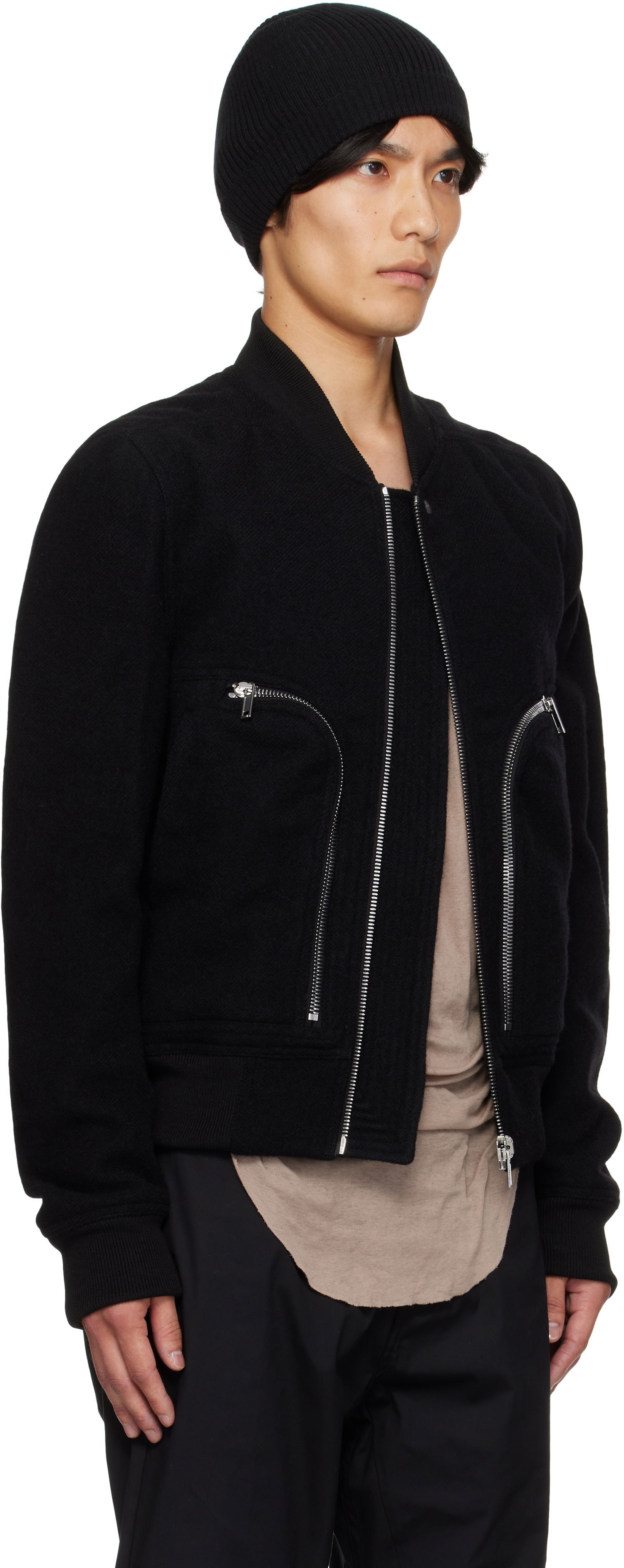 Bomber jakna Rick Owens Rick Owens Bauhaus Flight Jacket Črna | RU02E1749 WBD, 1