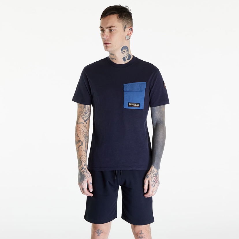Majica Napapijri Tepees T-Shirt Blue Marine Črna | NP0A4HQJ1761