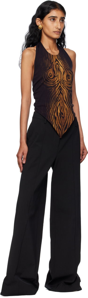 Majica brez rokavov Jean Paul Gaultier Jean Paul Gaultier Scarf Print Wood Halter Top Črna | 25/03-W-TO316-M002P-0060, 3