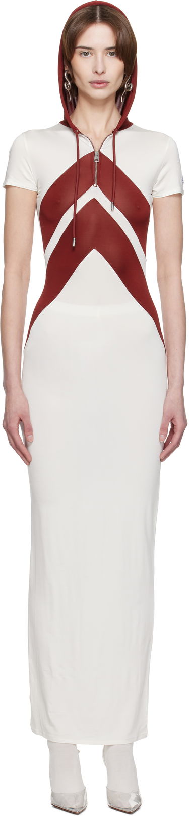 Obleke Jean Paul Gaultier Jean Paul Gaultier 'The Chevrons' Maxi Dress Bela | 25/33-F-RO346P-J084-0128, 0