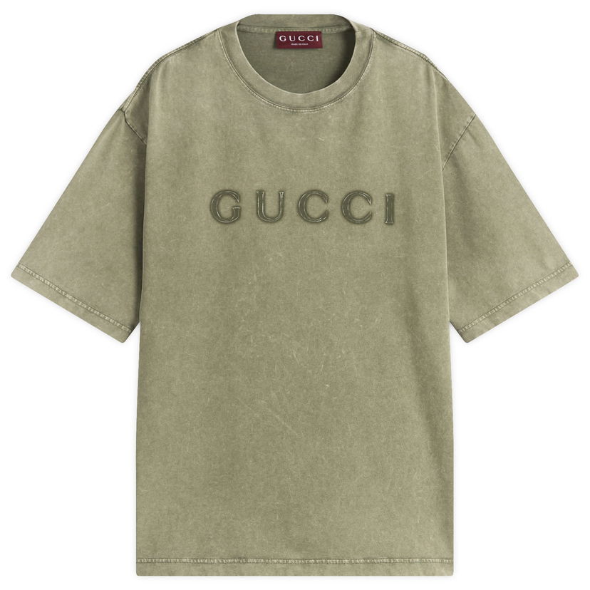 Majica Gucci Faded Logo T-Shirt, Size Large Zelena | 798115-XJHDF-3266