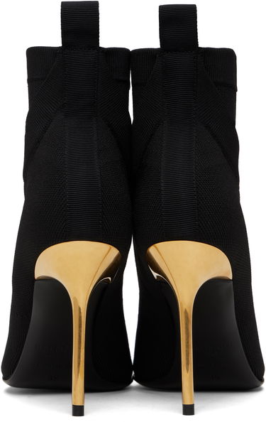 Superge in čevlji Balmain Crewneck Knit Ankle Boots Črna | EN1TE102TKAB, 1