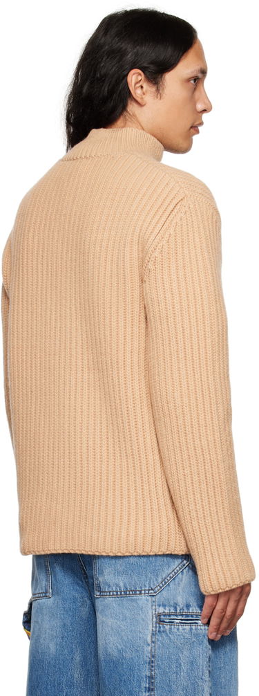 Pleteni pulover We11done We11done Stand Collar Knit Cardigan Bež | WD-KC3-22-612-U-BG, 2