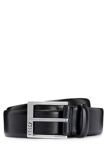 Pasovi BOSS BOSS Belt with Branded Buckle Črna | 50482241