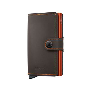 Denarnica Secrid Miniwallet - Matte - Truffle & Orange Črna | MM-Truffle-Orange, 2