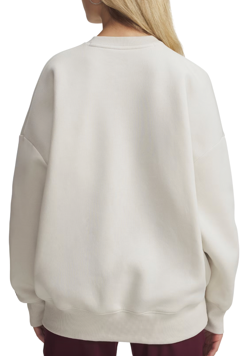 Pulover Under Armour Rival Fleece Oversized Varsity Crewneck Sweatshirt Bež | 6007880-110, 1