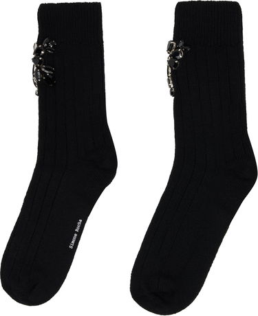 Nogavice Simone Rocha Simone Rocha Embellished Rose Ankle Socks Črna | SOCK66B 0634, 1