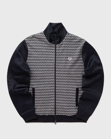 Pleteni pulover Fred Perry Knitted Panel Track Jacket Črna | J8559-608, 0