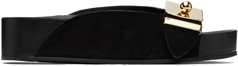 Nogavice LANVIN Lanvin Tinkle Suede Platform Sandals Črna | FW-CSML00-SUED-P24