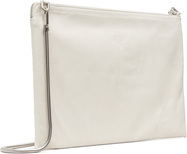 Torba za čez ramo Rick Owens Concordians Leather Pouch with Silver-tone Chain Strap Bela | RR02E1417 LBHH, 2