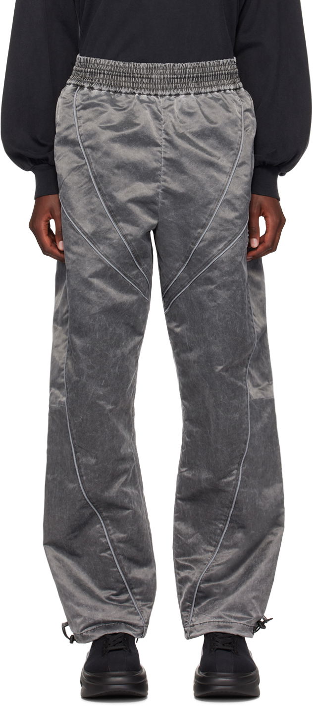 Trenirka Alexander Wang Gray Piped Track Pants Siva | 6WC3244051