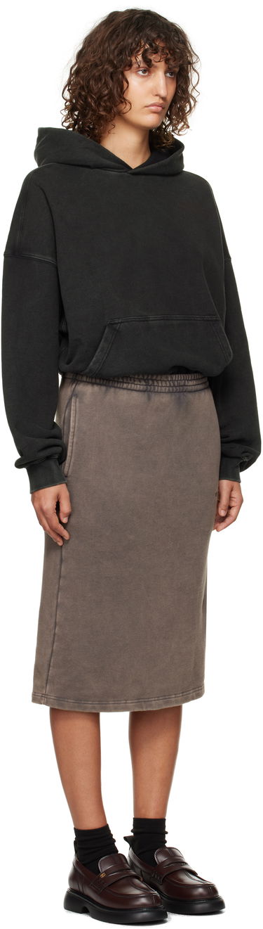 Krila We11done We11Done Layered Hoodie Dress Rjava | WD-TO3-24-851-W-BK, 1
