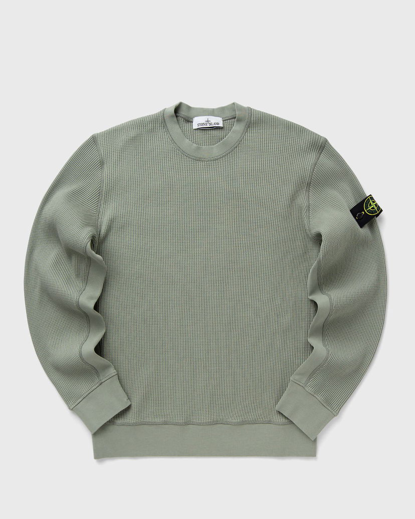 Pulover Stone Island Stone Island Waffle Fleece Crewneck Sweatshirt Zelena | K1S156100008S0044.V0055