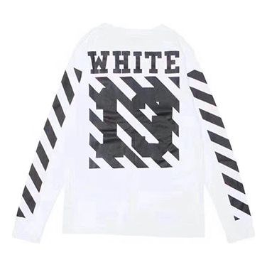 Majica Off-White Long Sleeve T-Shirt with Back Print Bela | AU2001-03-00