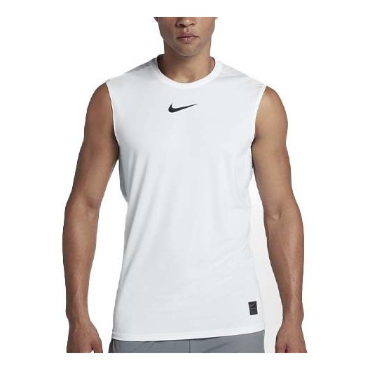 Majica brez rokavov Nike Pro Fitted Sleeveless Vest Bela | 838088-100
