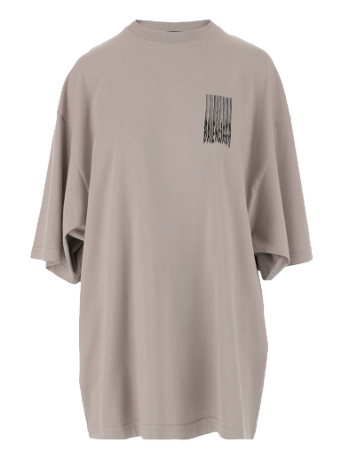 Majica Balenciaga Wide Fit Barcode T-Shirt Siva | 661715TKVE58174
