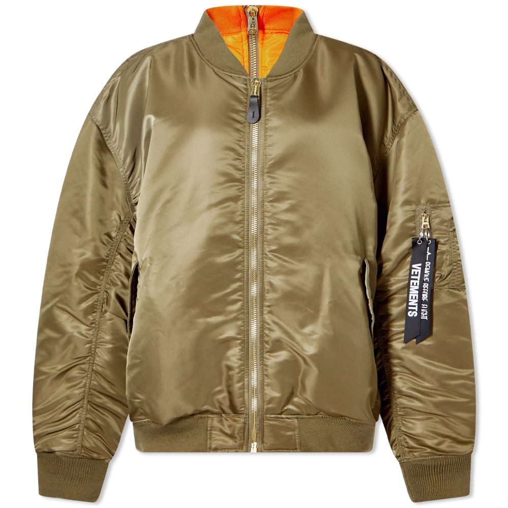 Bomber jakna VETEMENTS Double Zip Bomber Jacket Zelena | UE63JA121X, 0