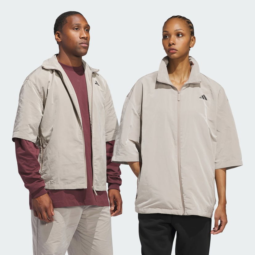 Vetrovka adidas Performance Basketball Full-Zip Shooting Jacket Bež | JC7837