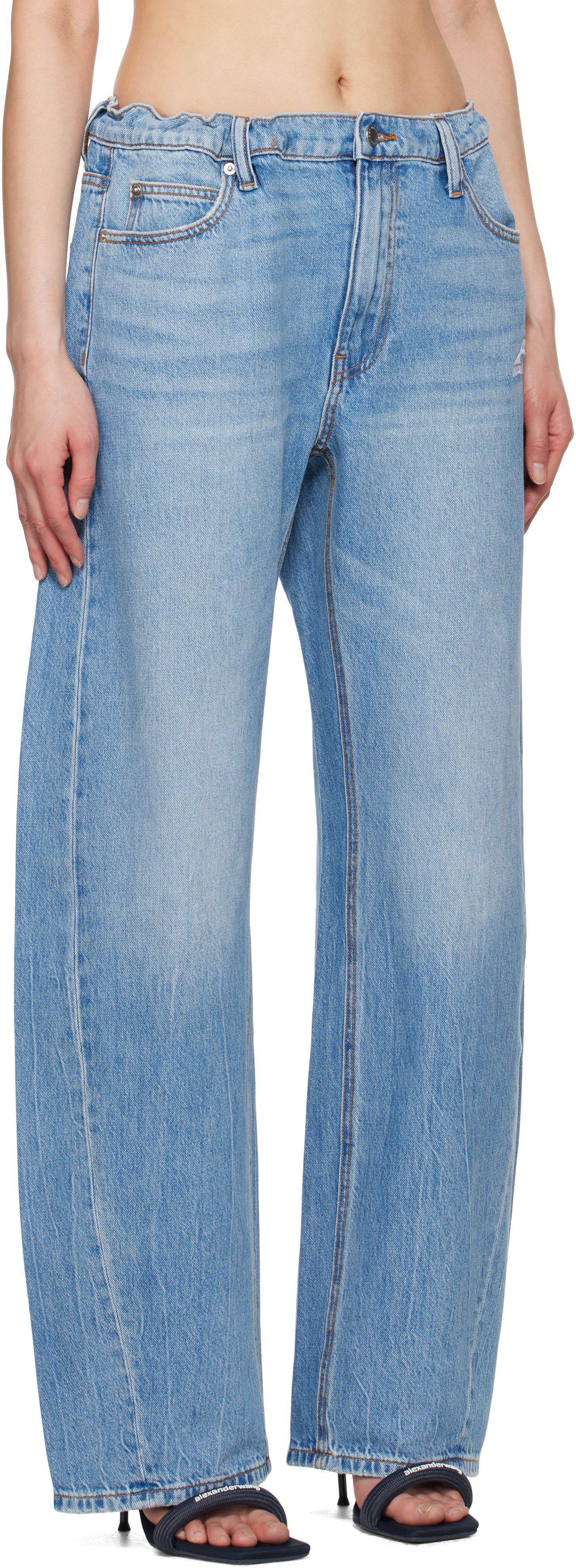 Kavbojke Alexander Wang Alexander Wang 5-Pocket Track Jeans Modra | 4DC2254663, 1