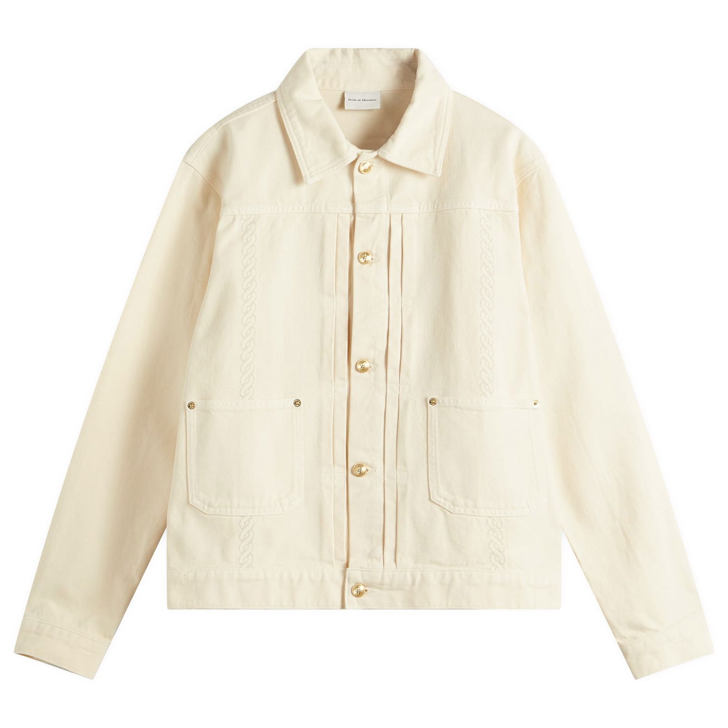 Jakna Drôle de Monsieur Embroidered Denim Jacket Bež | G-JT172-CO188-OW, 0
