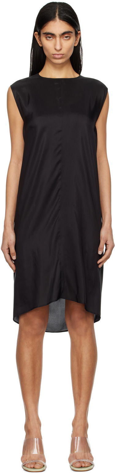 Obleke Maison Margiela MM6 Maison Margiela Silk Shift Midi Dress Črna | S52DA0064 M35244, 0