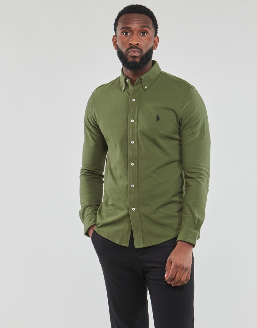 Srajce Polo by Ralph Lauren Polo Pony Embroidered Cotton Shirt Zelena | 710654408092