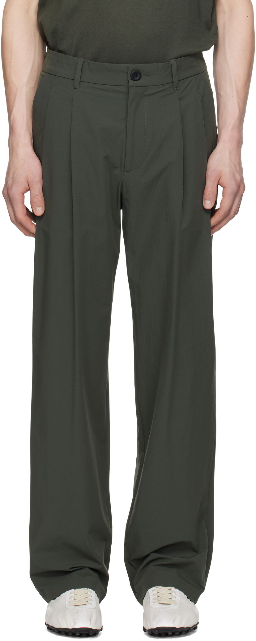 Hlače NORSE PROJECTS Norse Projects Benn Travel Light Trousers Zelena | N25-0418