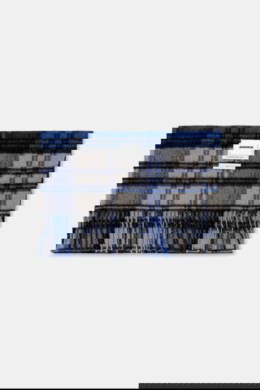 Šala ADER ERROR Plaid Muffler Scarf Modra | BMADFWAC0401BL, 3