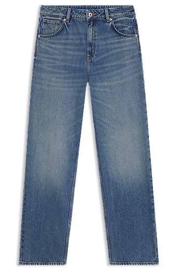 Kavbojke BOSS HUGO Loose-Fit Jeans Modra | 50546357