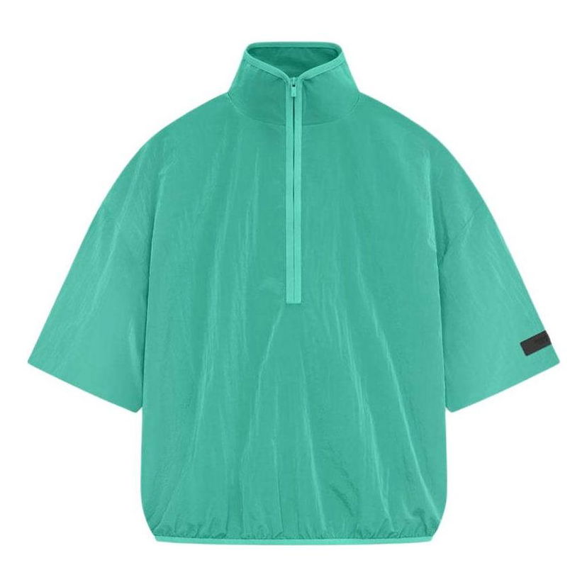 Vetrovka Fear of God Essentials Crinkle Nylon Half Zip Shirt Zelena | 186SP244052F