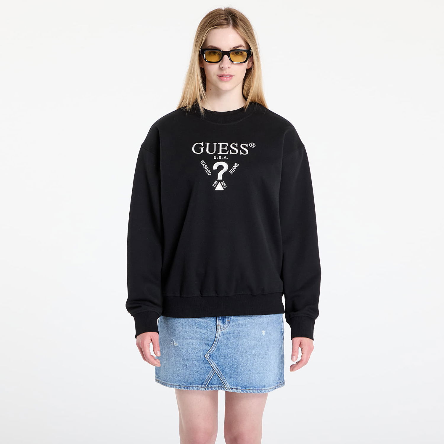 Pulover GUESS GUESS Roberta Sweatshirt Črna | V5RQ12KC3D2-FJ8N, 0