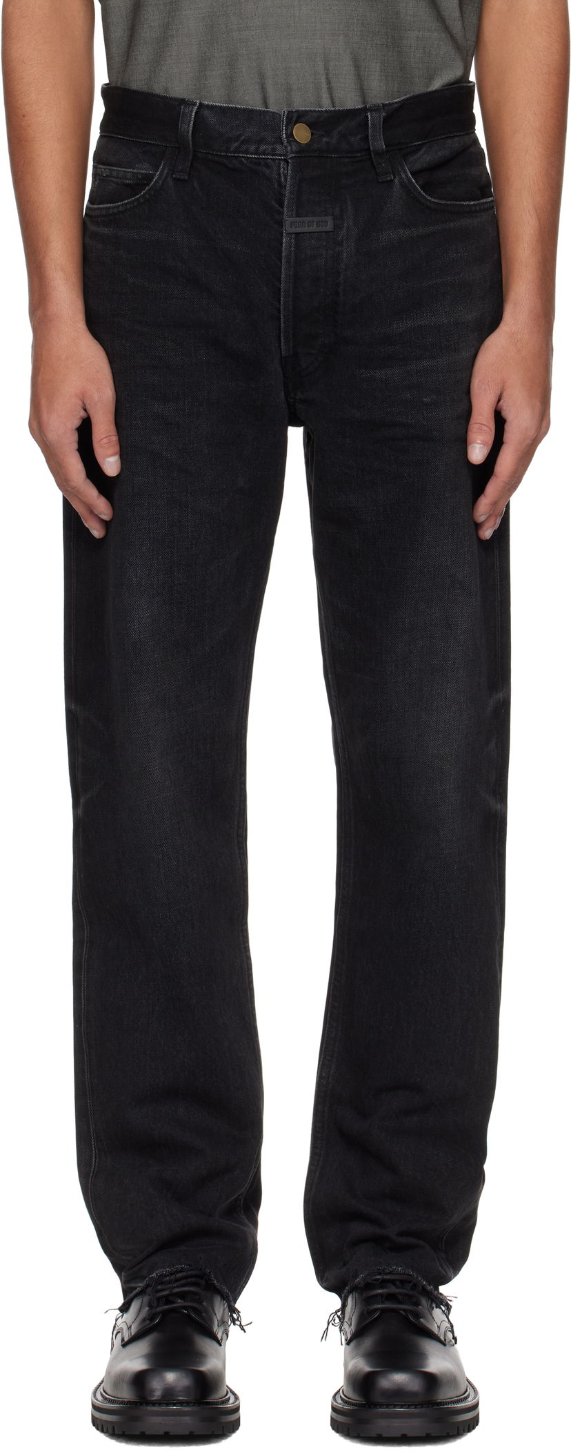 Kavbojke Fear of God Fear of God Classic 5 Pocket Jeans Črna | FGE240-408DNM