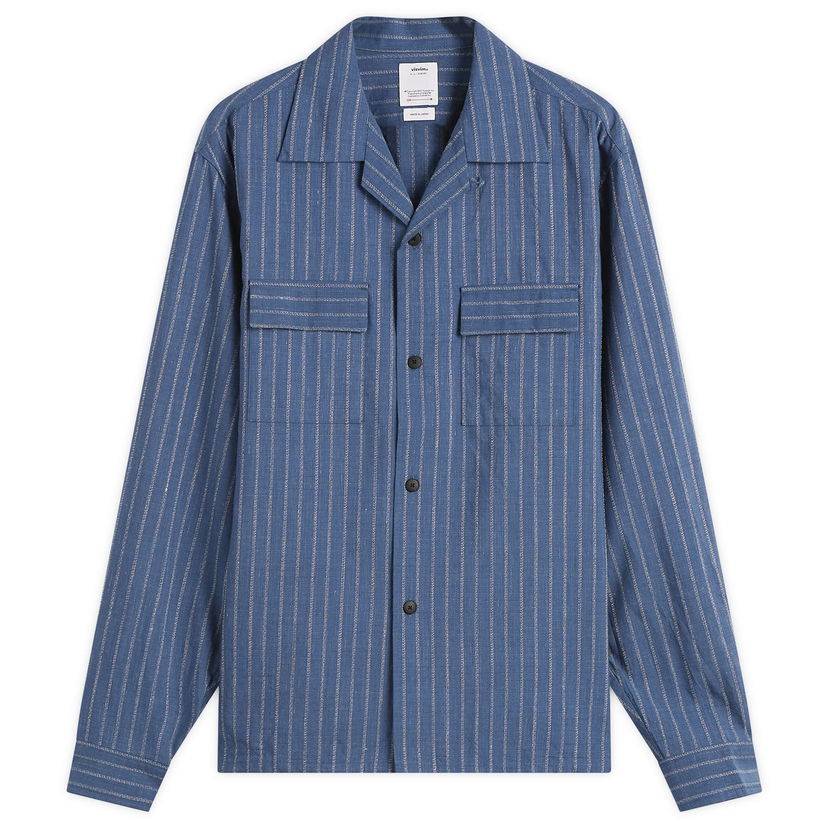 Srajce visvim Keesey Stripe Shirt Modra | 0125205011005