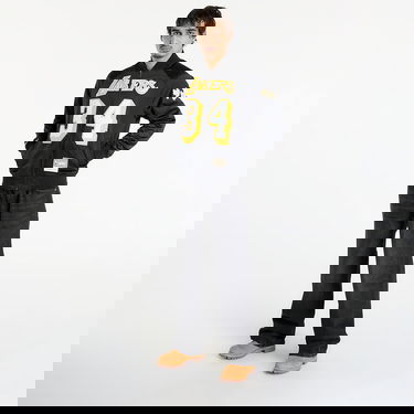 Bomber jakna Mitchell & Ness NBA Maxxed Out Lakers Shaquille O'Neal 34 Satin Jacket Črna | JK11279-LALBLCK, 4