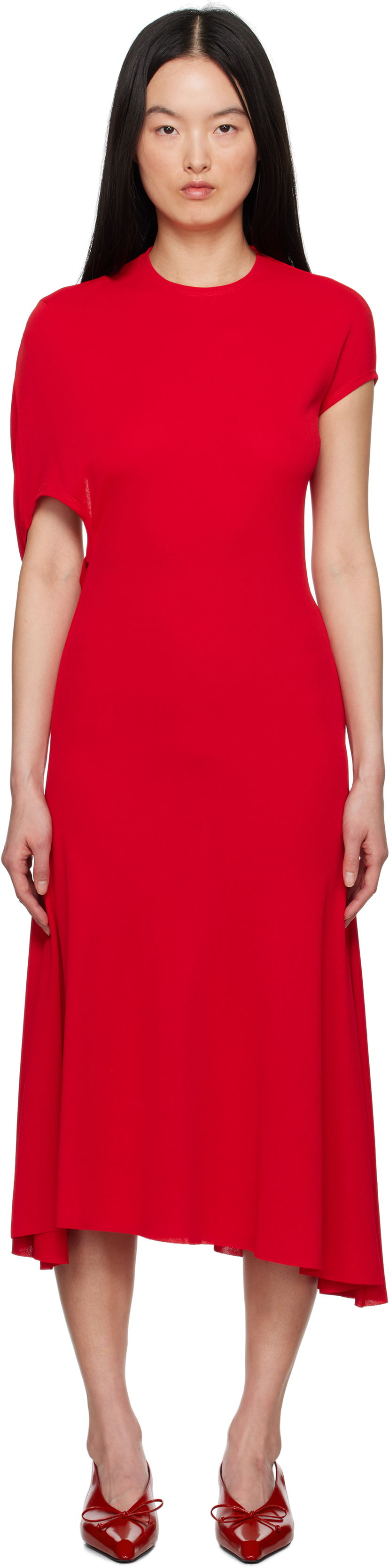 Obleke Jacquemus Jacquemus La Croisière 'The Salerno' Midi Dress Rdeča | 24H243DR193-1026
