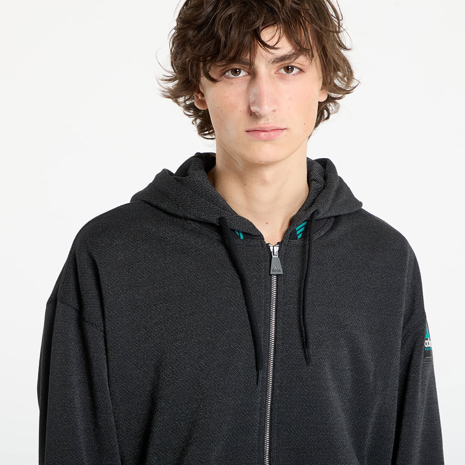 Pulover adidas Originals Equipment Reflective Full-Zip Hoodie Črna | JX1460, 1