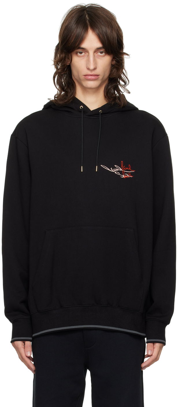 Pulover Paul Smith Paul Smith Embroidered Logo Hoodie Črna | M1R-071Y-NP4718-79