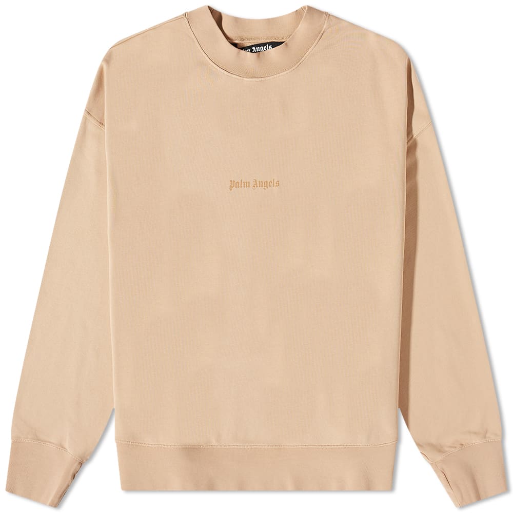 Pulover Palm Angels Reverse Logo Crew Sweat Bež | PMBA026S23FLE0046161, 0
