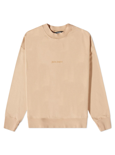 Pulover Palm Angels Reverse Logo Crew Sweat Bež | PMBA026S23FLE0046161