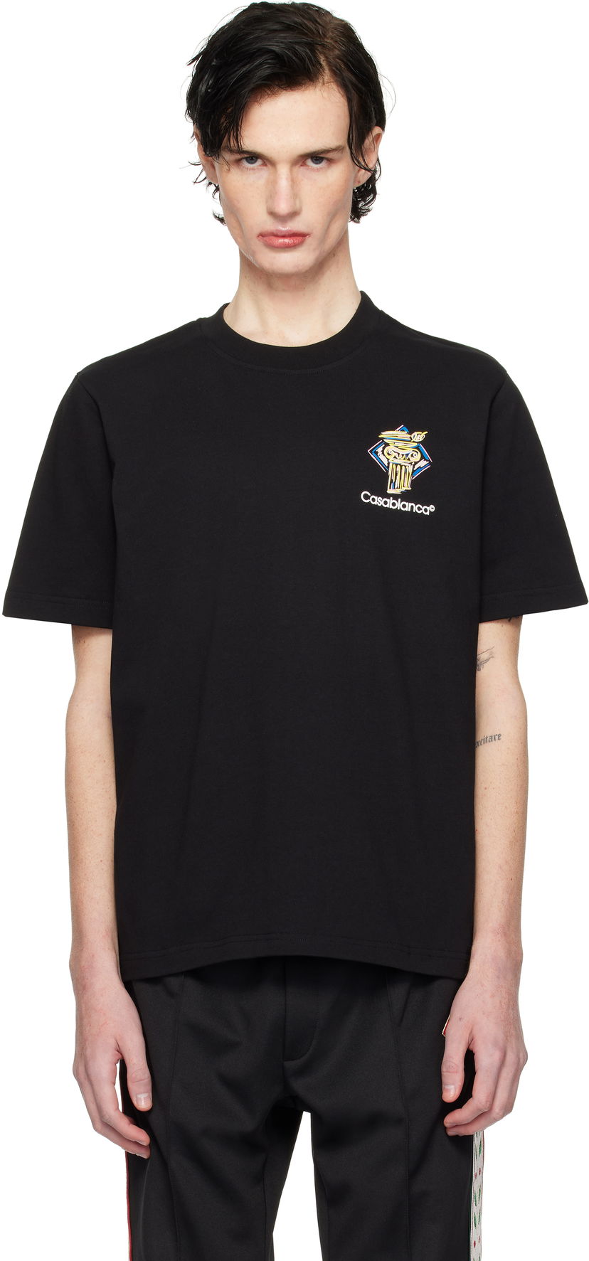 Majica Casablanca Diamond Column Graphic T-Shirt Črna | MPS25-JTS-001-06