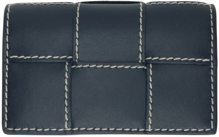 Denarnica Bottega Veneta Navy Cassette Business Card Case Wallet Mornarica | 679849 V39K2 3330, 0
