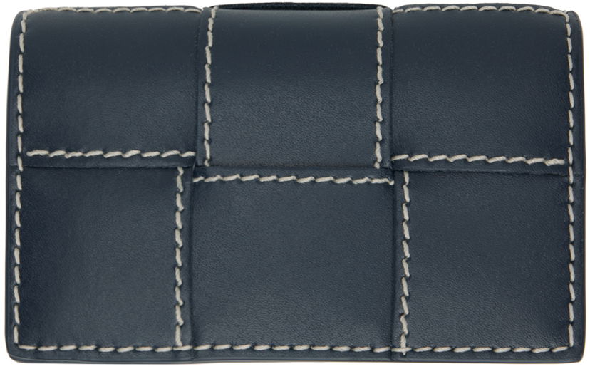 Denarnica Bottega Veneta Navy Cassette Business Card Case Wallet Mornarica | 679849 V39K2 3330