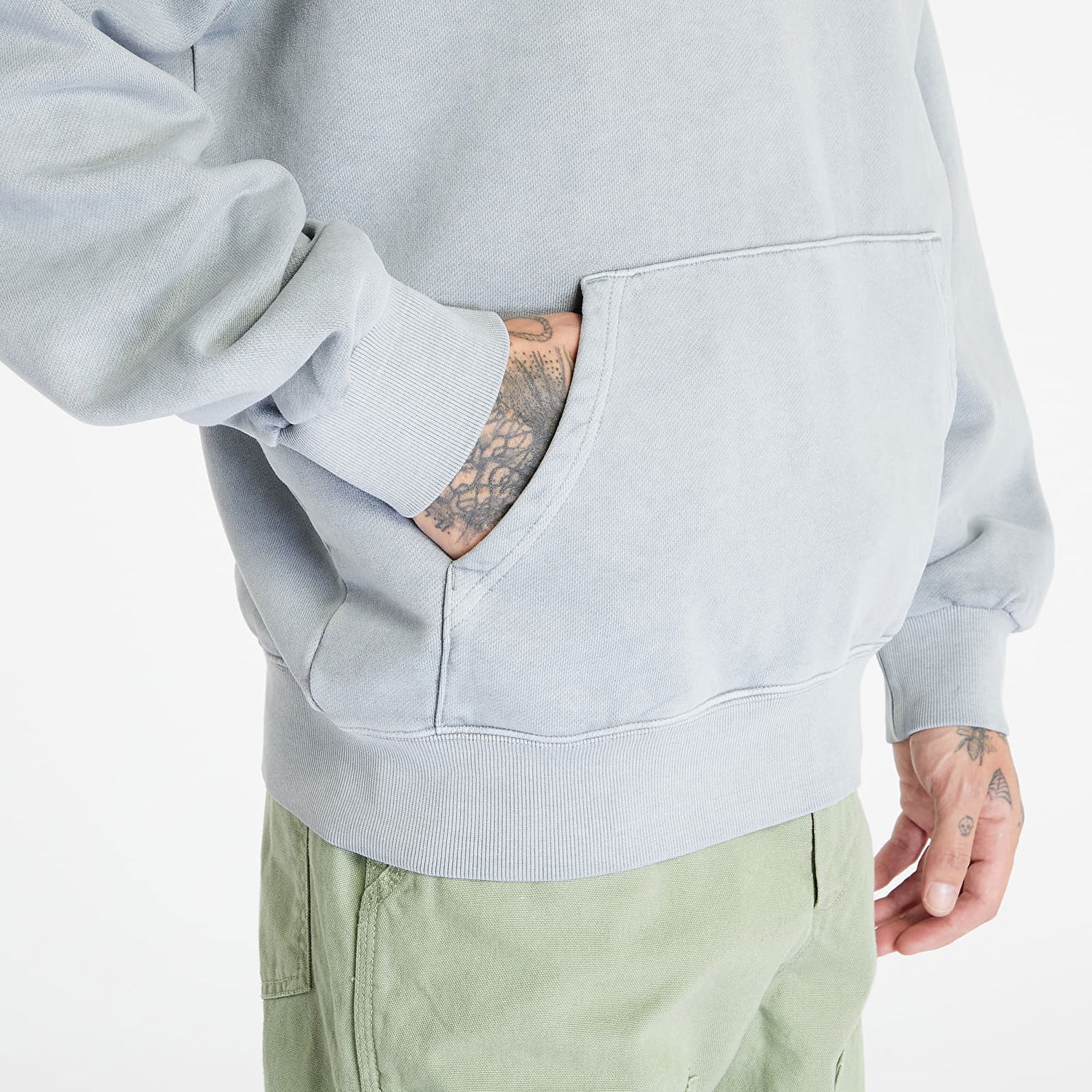 Pulover Carhartt WIP Hooded Vista Sweat Siva | I029523.1NKGD, 1