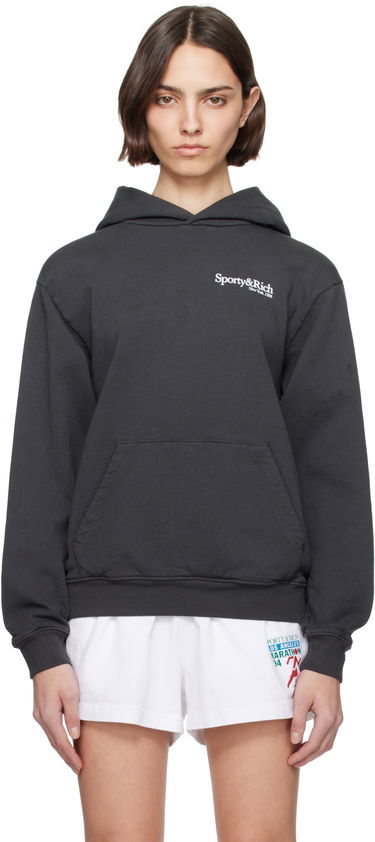 Pulover Sporty & Rich Sporty & Rich HWCNY Hoodie Črna | ST070622016BA02, 0