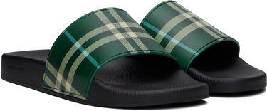 Modni dodatki Burberry Burberry Check Pool Slides Zelena | 8113264, 3