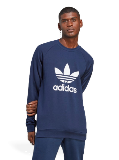 Pulover adidas Originals Adicolor Classics Trefoil Crewneck Mornarica | IA4853