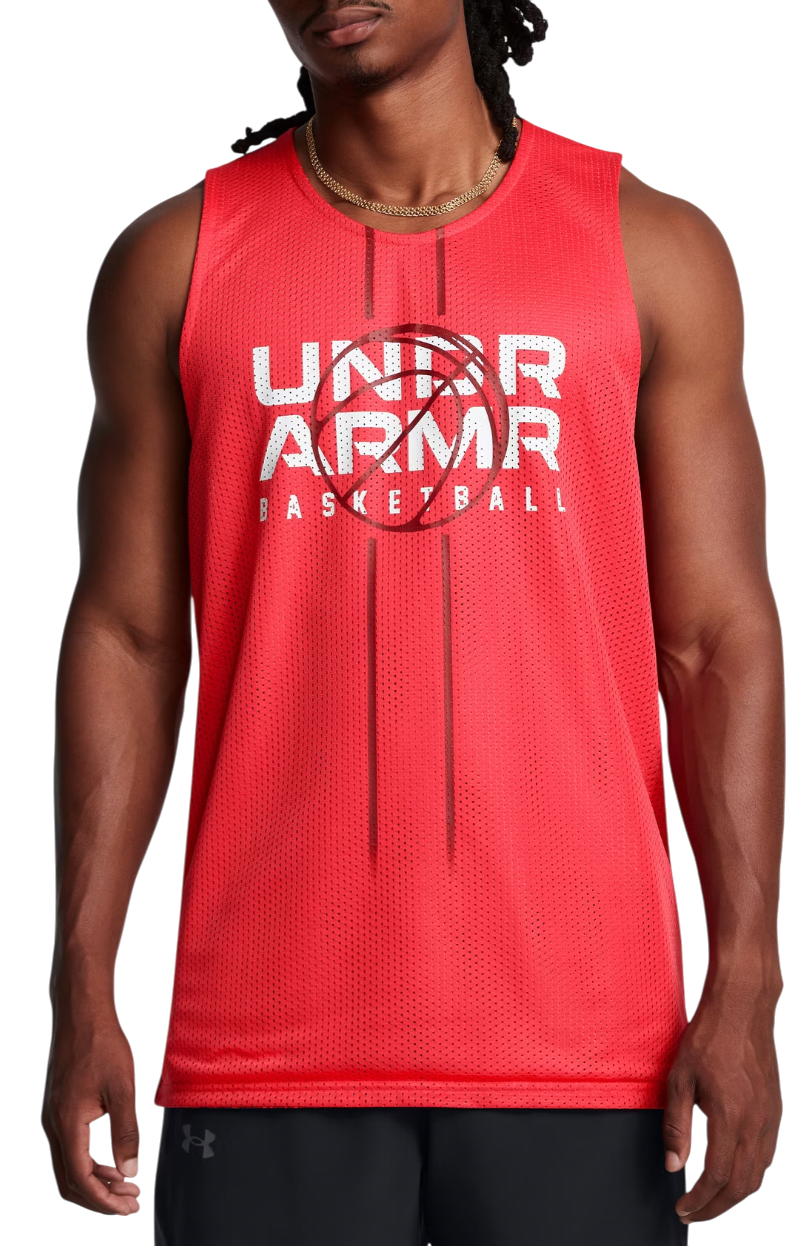 Majica brez rokavov Under Armour Reversible Basketball Jersey Rdeča | 1387088-713